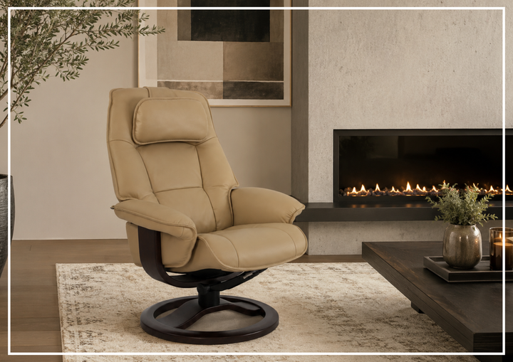 Fjords Admiral R Recliner Chair with Foot Stool and Swivel Base
