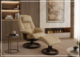 Fjords Admiral R Recliner Chair with Foot Stool and Swivel Base