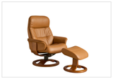 Fjords Anne R Swivel Recliner Chair with Ergonomic Foot Stool-Sofa Bed