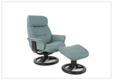 Fjords Anne R Swivel Recliner Chair with Ergonomic Foot Stool- Sofa Bed