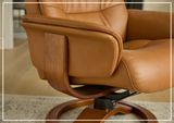 Fjords Anne R Swivel Recliner Chair with Ergonomic Foot Stool-Sofa Bed