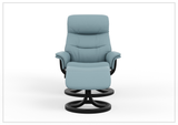 Fjords Anne R Swivel Recliner Chair with Ergonomic Foot Stool-Sofa Bed