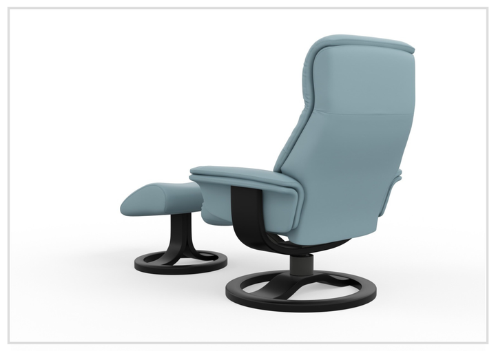 Fjords Anne R Swivel Recliner Chair with Ergonomic Foot Stool-Sofa Bed