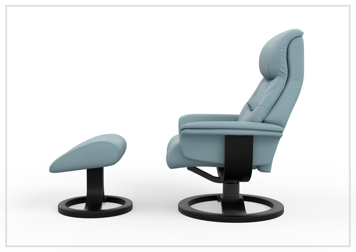 Fjords Anne R Swivel Recliner Chair with Ergonomic Foot Stool-Sofa Bed
