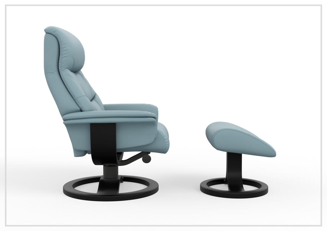 Fjords Anne R Swivel Recliner Chair with Ergonomic Foot Stool-Sofa Bed