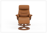 Fjords Anne R Swivel Recliner Chair with Ergonomic Foot Stool-Sofa Bed