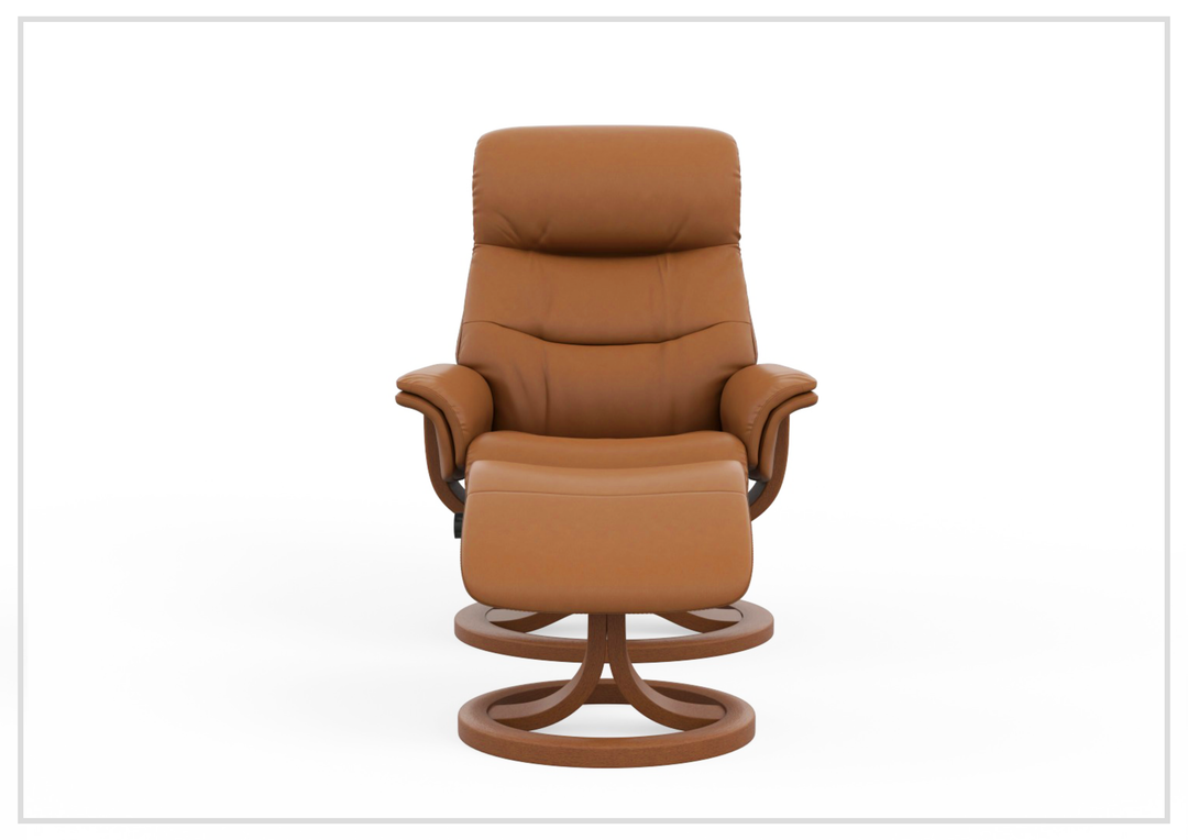 Fjords Anne R Swivel Recliner Chair with Ergonomic Foot Stool-Sofa Bed
