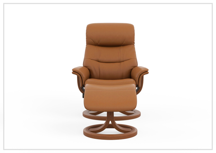 Fjords Anne R Swivel Recliner Chair with Ergonomic Foot Stool-Sofa Bed