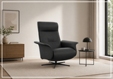 Fjords Finn Leather Power Recliner Chair with Swivel Glider Base-Sofa Bed