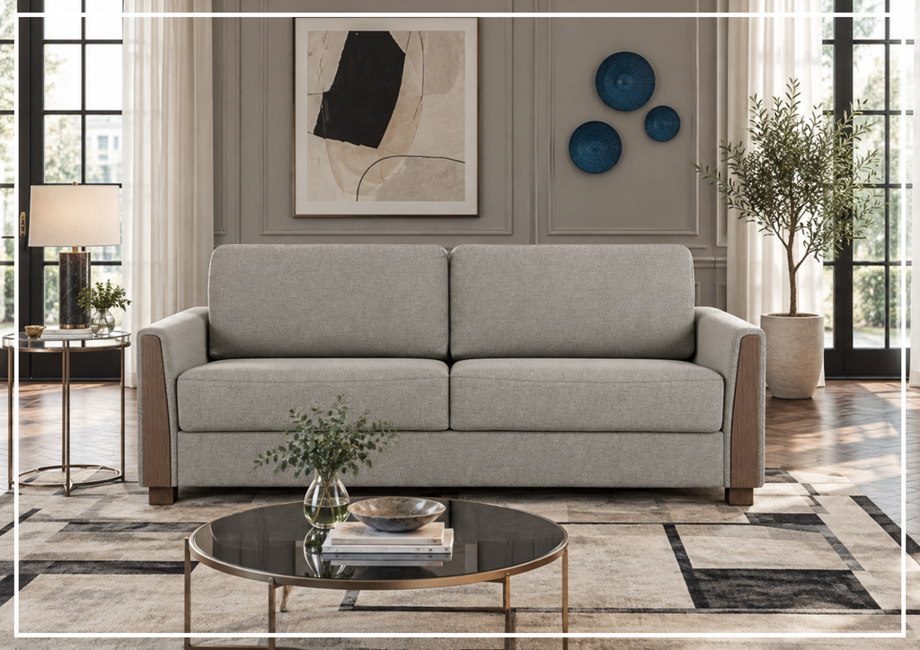 Fjords Luna Fabric Sleeper Sofa with Cloud Fold Function