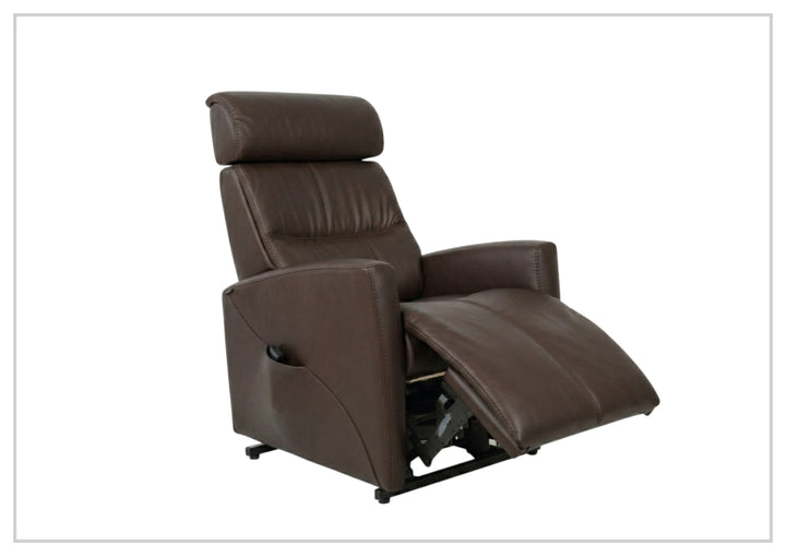 Fjords Milan Leather Power Lift Recliner Chair with Motorized Headrest-Sofabed