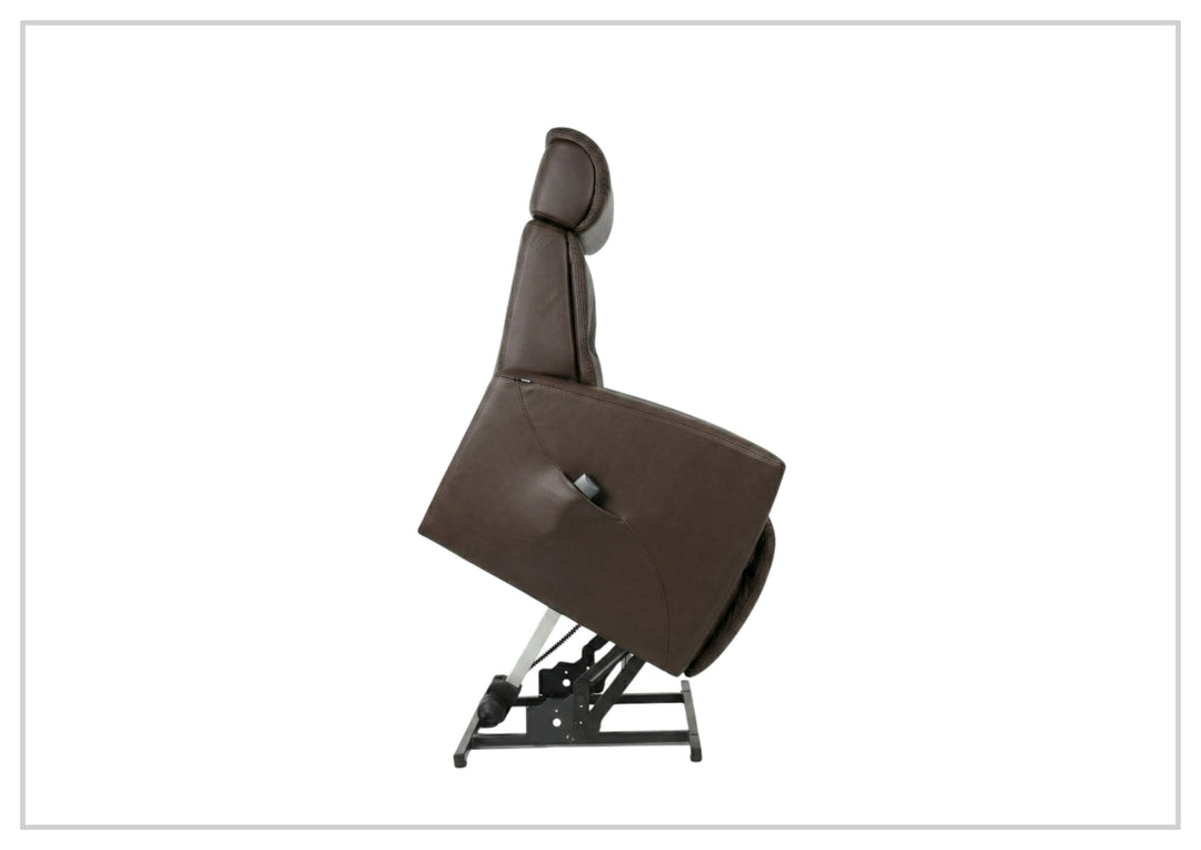 Fjords Milan Leather Power Lift Recliner Chair with Motorized Headrest-Sofabed