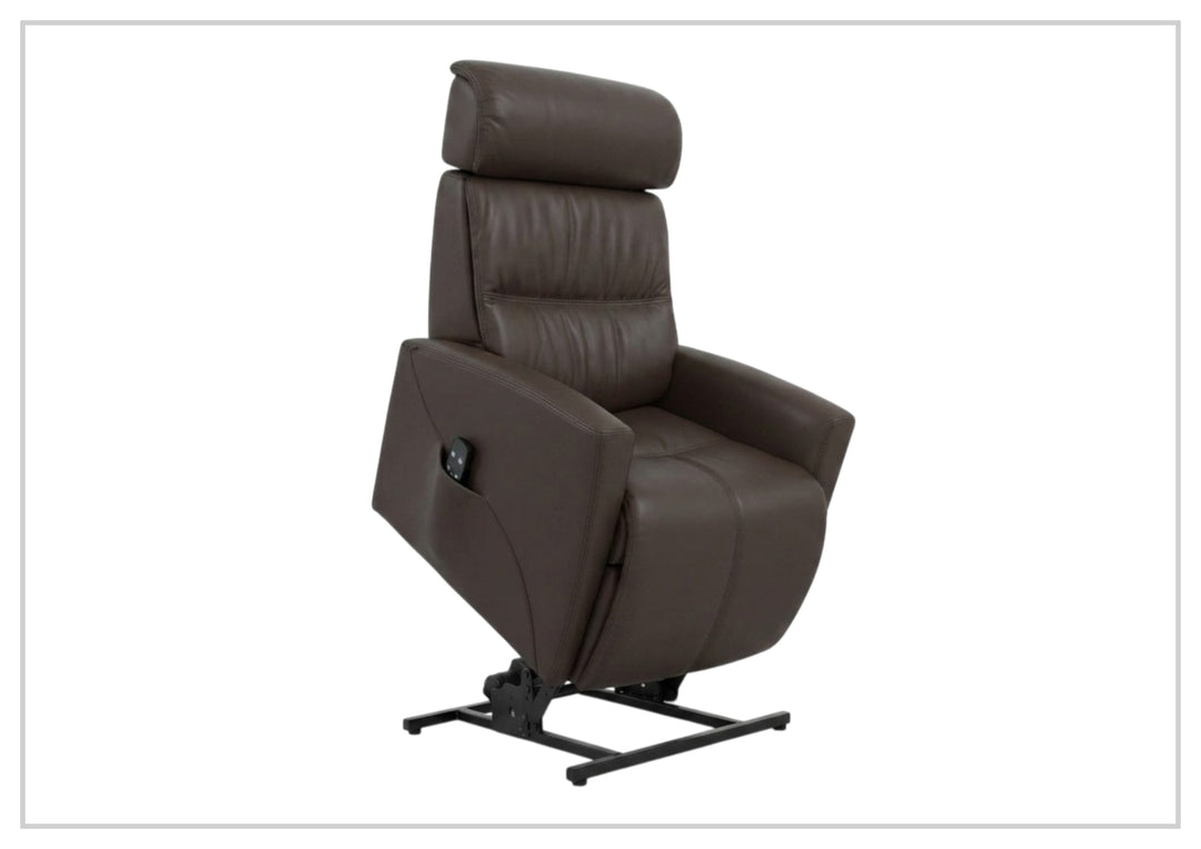Fjords Milan Leather Power Lift Recliner Chair with Motorized Headrest-Sofabed