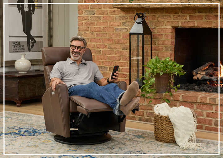 Fjords Milan Power Recliner Chair with Swivel Glider Base-Sofa Bed