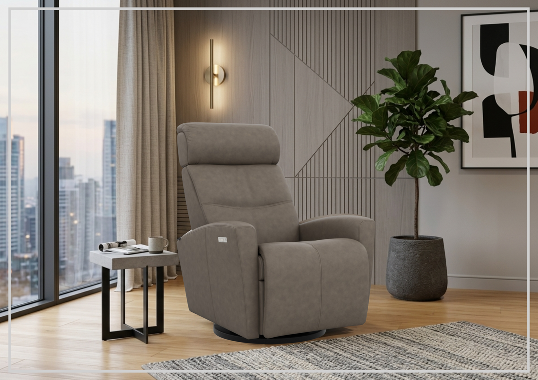 Fjords Milan Power Recliner Chair with Swivel Glider Base