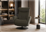 Fjords Oskar Leather Power Recliner Chair with Swivel Glider Base-Sofa Bed