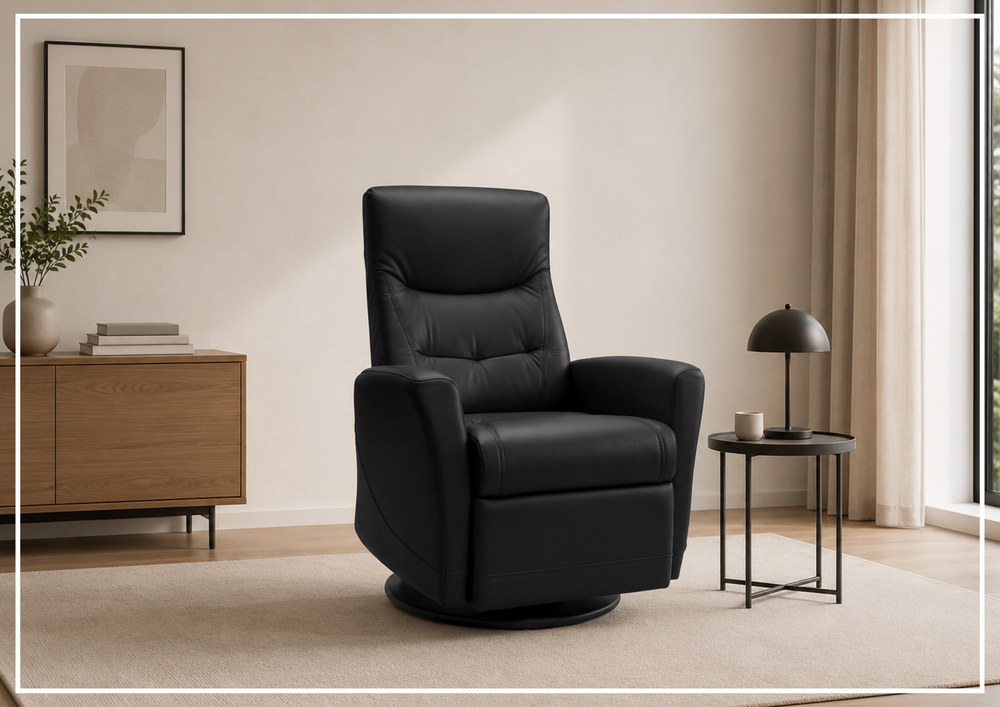 Fjords Oslo Power Glider Recliner Chair with Swivel Base & Rocking Motion-Sofa Bed