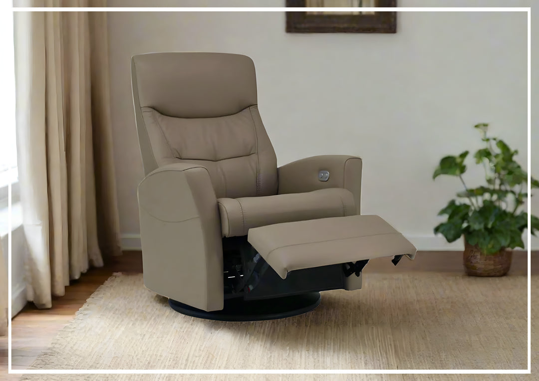 Fjords Oslo Power Glider Recliner Chair with Swivel Base & Rocking Motion-Sofa Bed