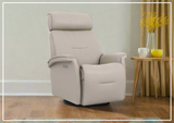 Fjords Rome Leather Power Recliner with Motorized Controls- SofaBed