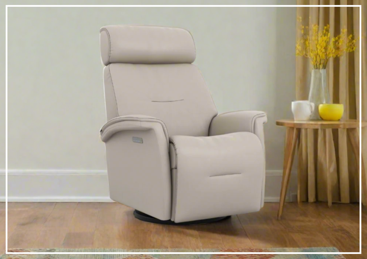Fjords Rome Leather Power Recliner with Motorized Controls- SofaBed
