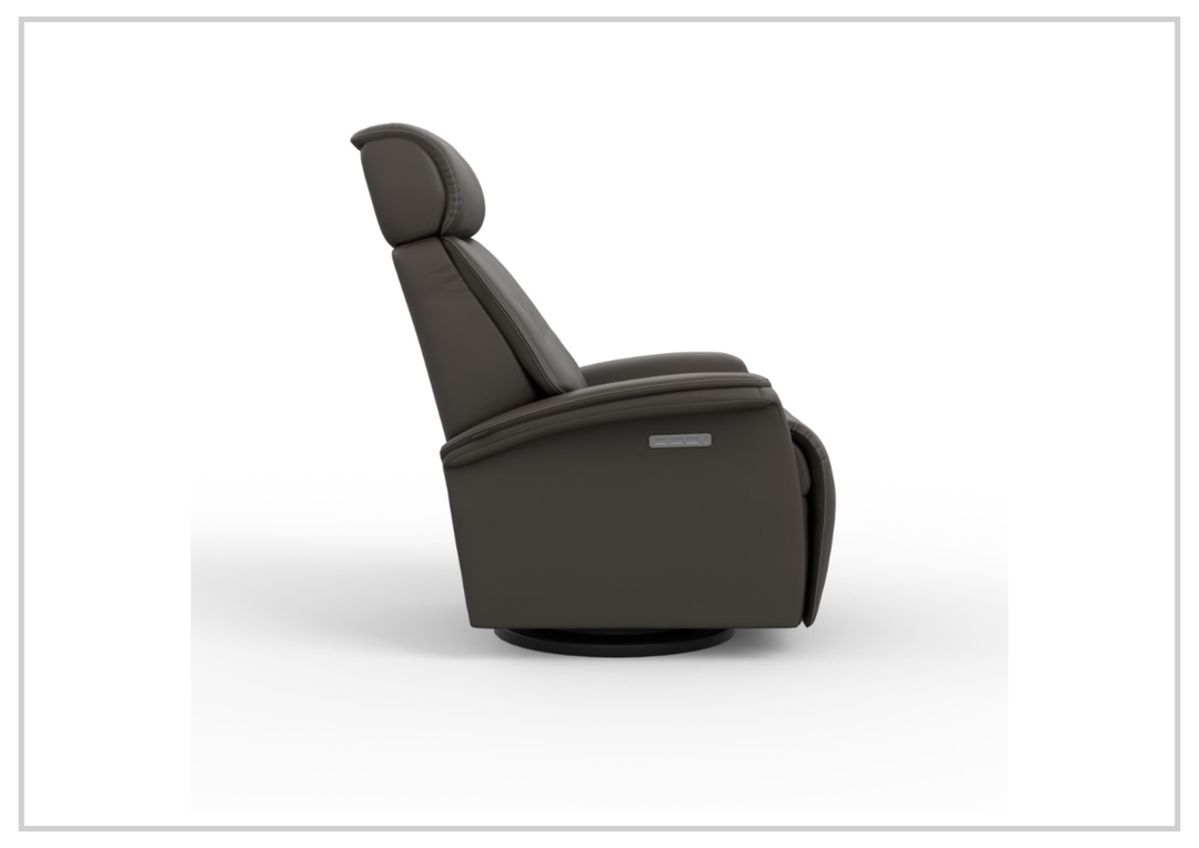 Fjords Rome Leather Power Recliner with Motorized Controls- SofaBed