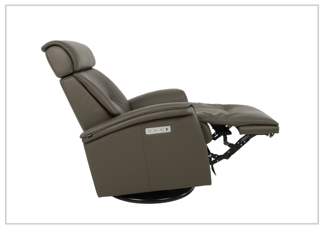 Fjords Rome Leather Power Recliner with Motorized Controls- SofaBed