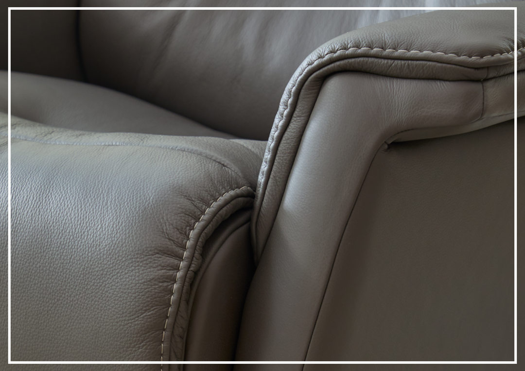 Fjords Rome Leather Power Recliner with Motorized Controls- SofaBed