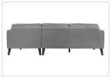 Gio Italia Fontera Leather Sectional Sofa with Chaise - SOFABED