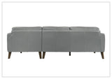 Gio Italia Fontera Leather Sectional Sofa with Chaise - SOFABED