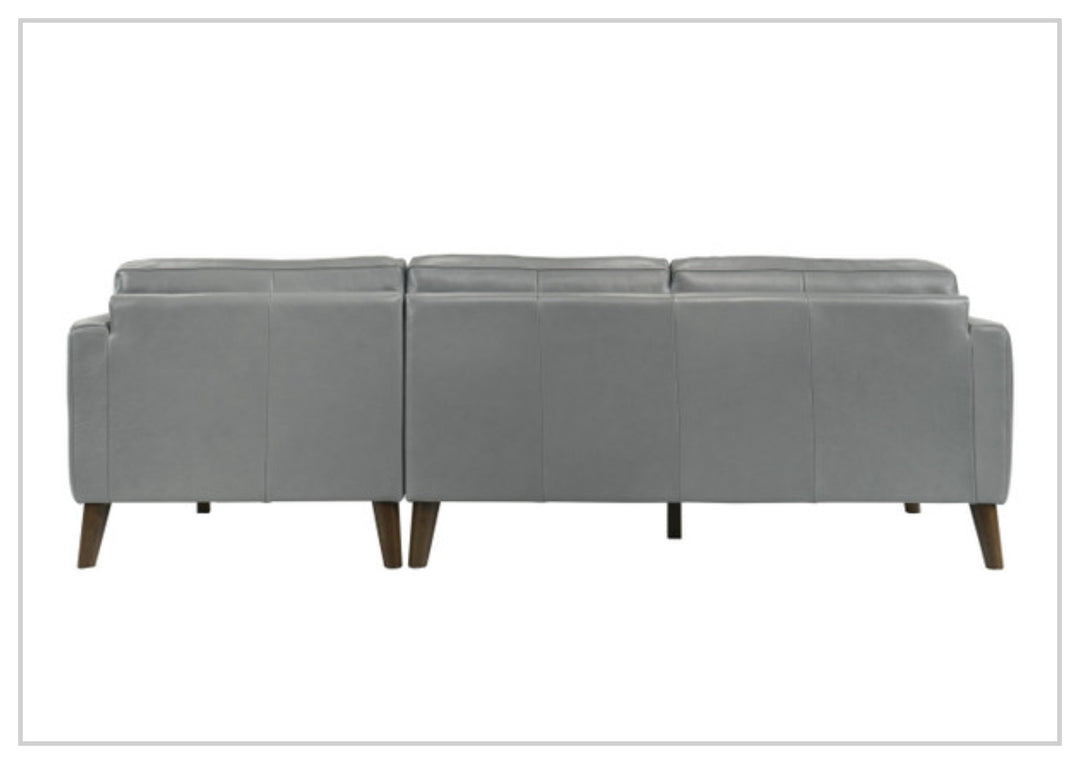 Gio Italia Fontera Leather Sectional Sofa with Chaise - SOFABED
