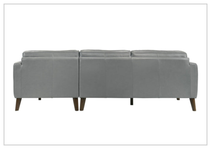 Gio Italia Fontera Leather Sectional Sofa with Chaise - SOFABED