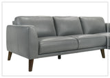 Gio Italia Fontera Leather Sectional Sofa with Chaise - SOFABED