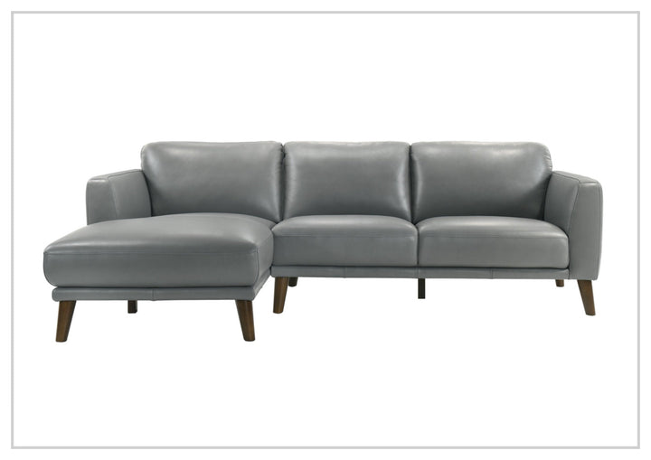 Gio Italia Fontera Leather Sectional Sofa with Chaise - SOFABED