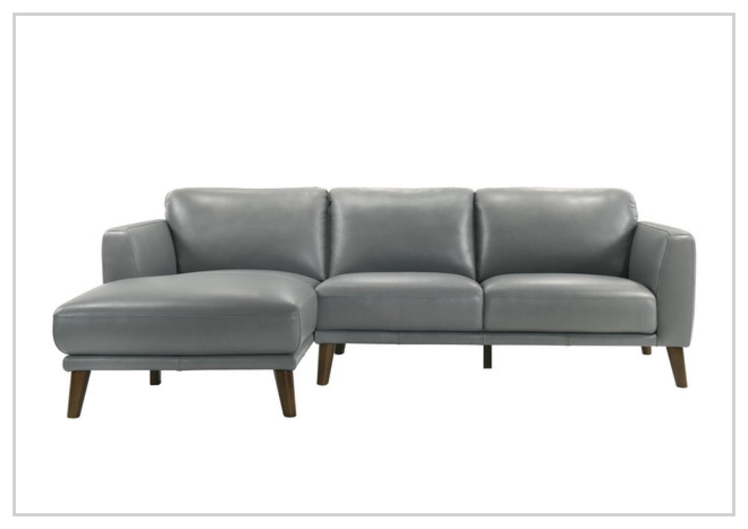Gio Italia Fontera Leather Sectional Sofa with Chaise - SOFABED