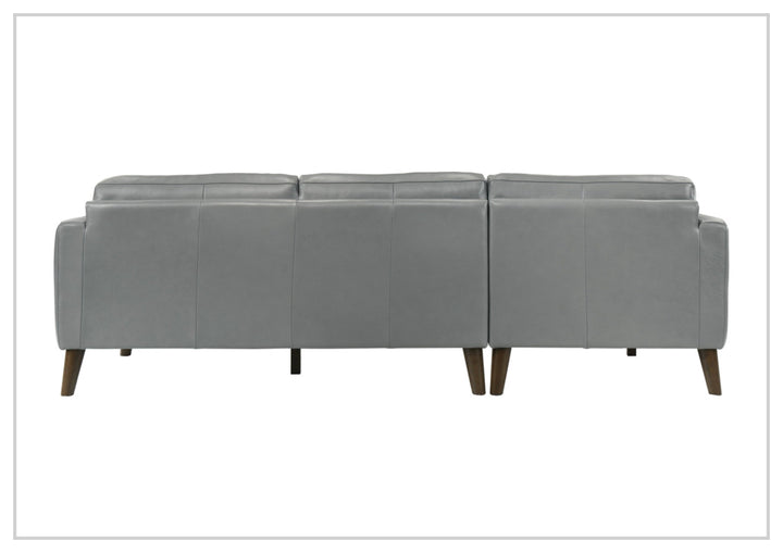 Gio Italia Fontera Leather Sectional Sofa with Chaise - SOFABED