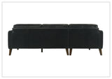 Gio Italia Fontera Leather Sectional Sofa with Chaise - SOFABED