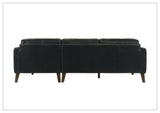 Gio Italia Fontera Leather Sectional Sofa with Chaise - SOFABED