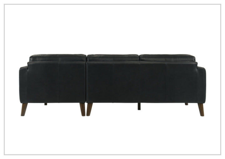 Gio Italia Fontera Leather Sectional Sofa with Chaise - SOFABED
