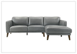 Gio Italia Fontera Leather Sectional Sofa with Chaise - SOFABED