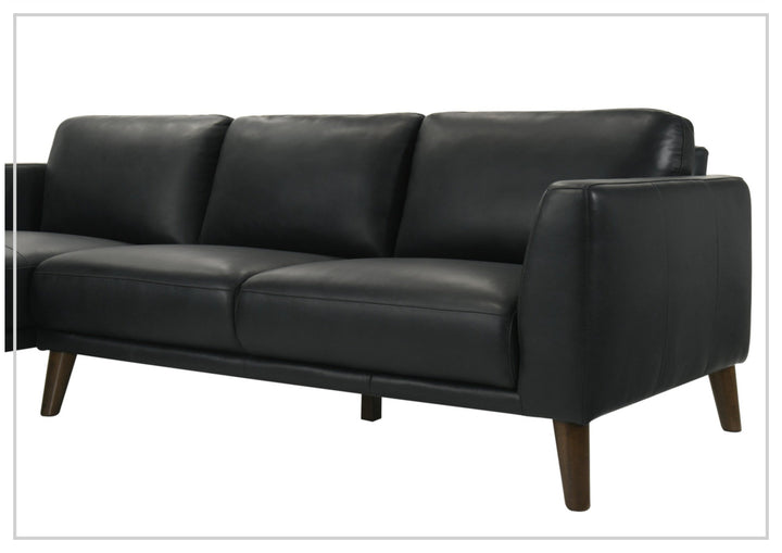 Gio Italia Fontera Leather Sectional Sofa with Chaise - SOFABED
