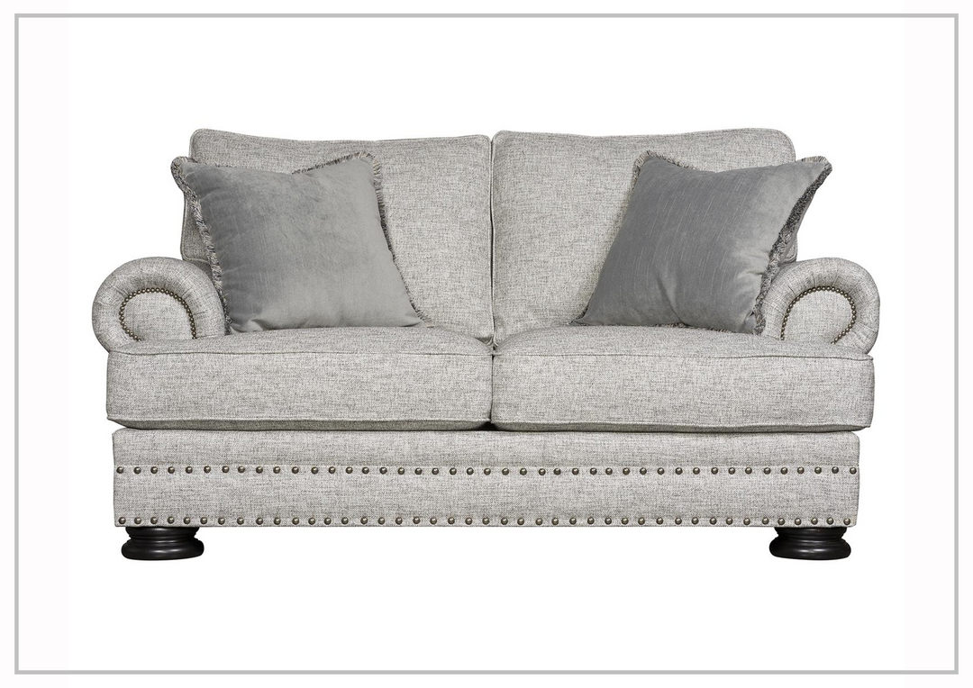 Bernhardt Foster Fabric Loveseat With Rolled Arms - Sofabed