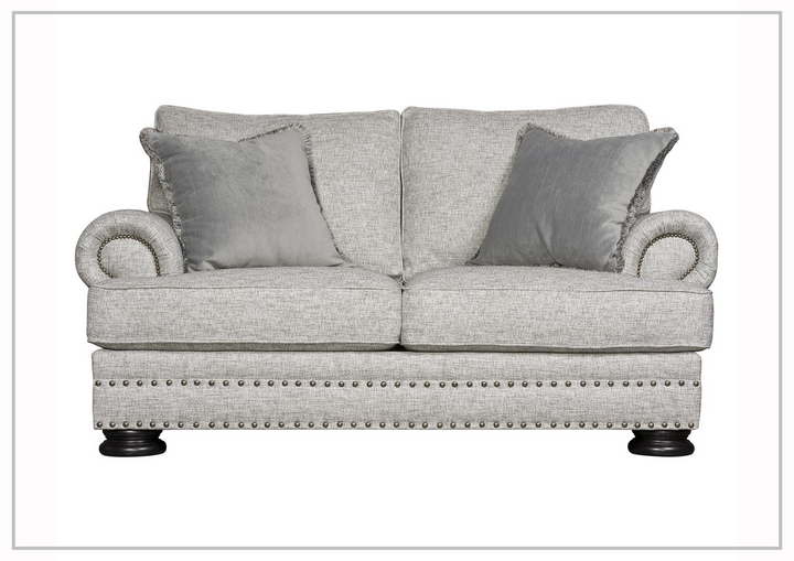 Bernhardt Foster Fabric Loveseat With Rolled Arms - Sofabed