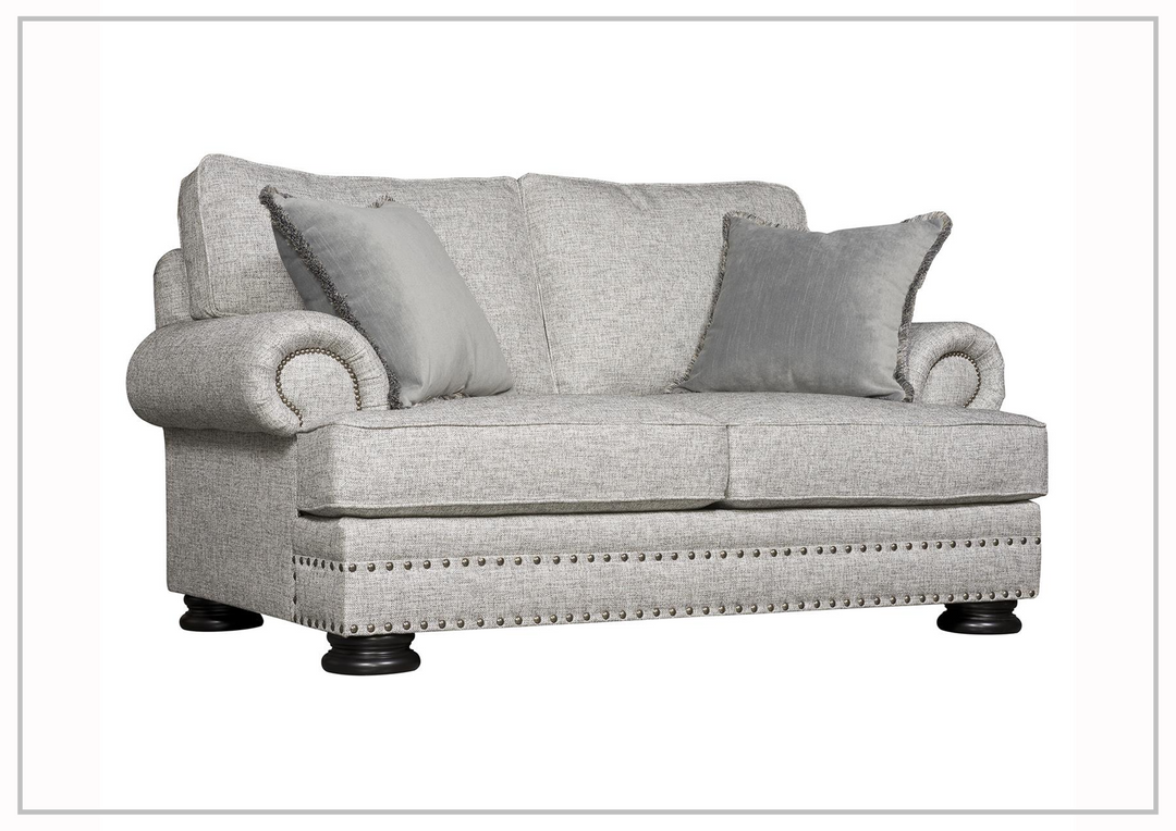 Bernhardt Foster Fabric Loveseat With Rolled Arms - Sofabed