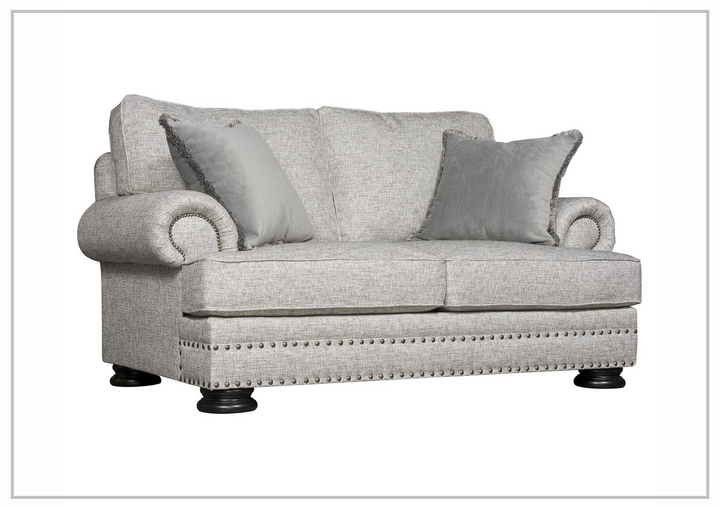 Bernhardt Foster Fabric Loveseat With Rolled Arms - Sofabed