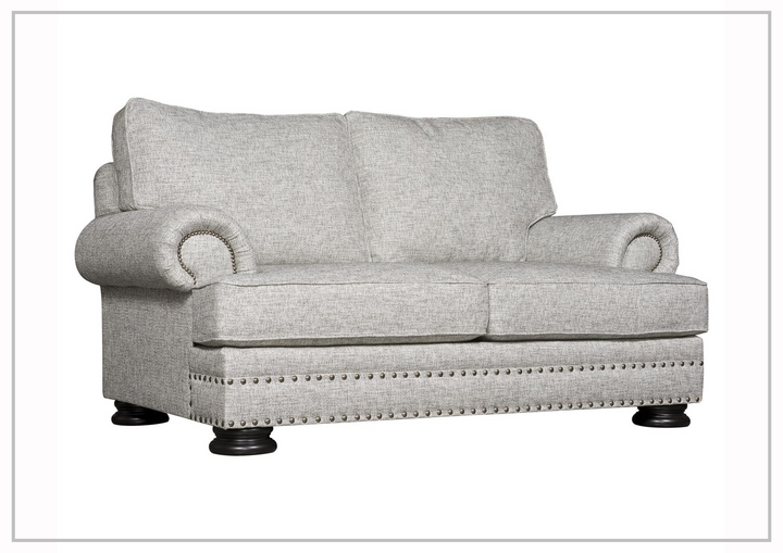Bernhardt Foster Fabric Loveseat With Rolled Arms