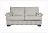 Bernhardt Foster Fabric Loveseat With Rolled Arms