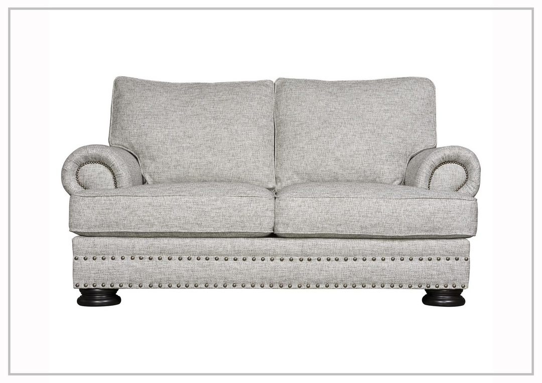 Bernhardt Foster Fabric Loveseat With Rolled Arms