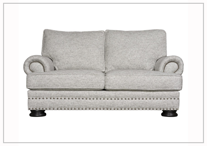 Bernhardt Foster Fabric Loveseat With Rolled Arms