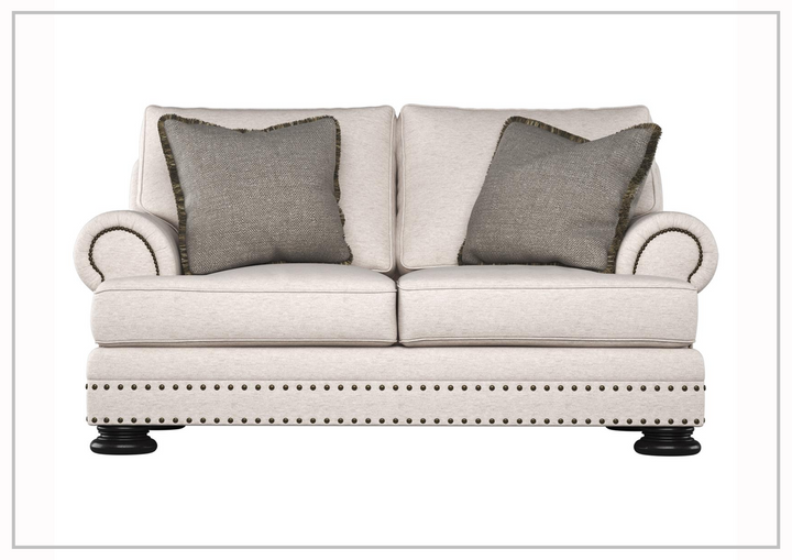 Bernhardt Foster Fabric Loveseat With Rolled Arms