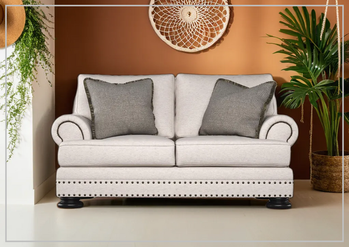 Bernhardt Foster Fabric Loveseat With Rolled Arms - Sofabed